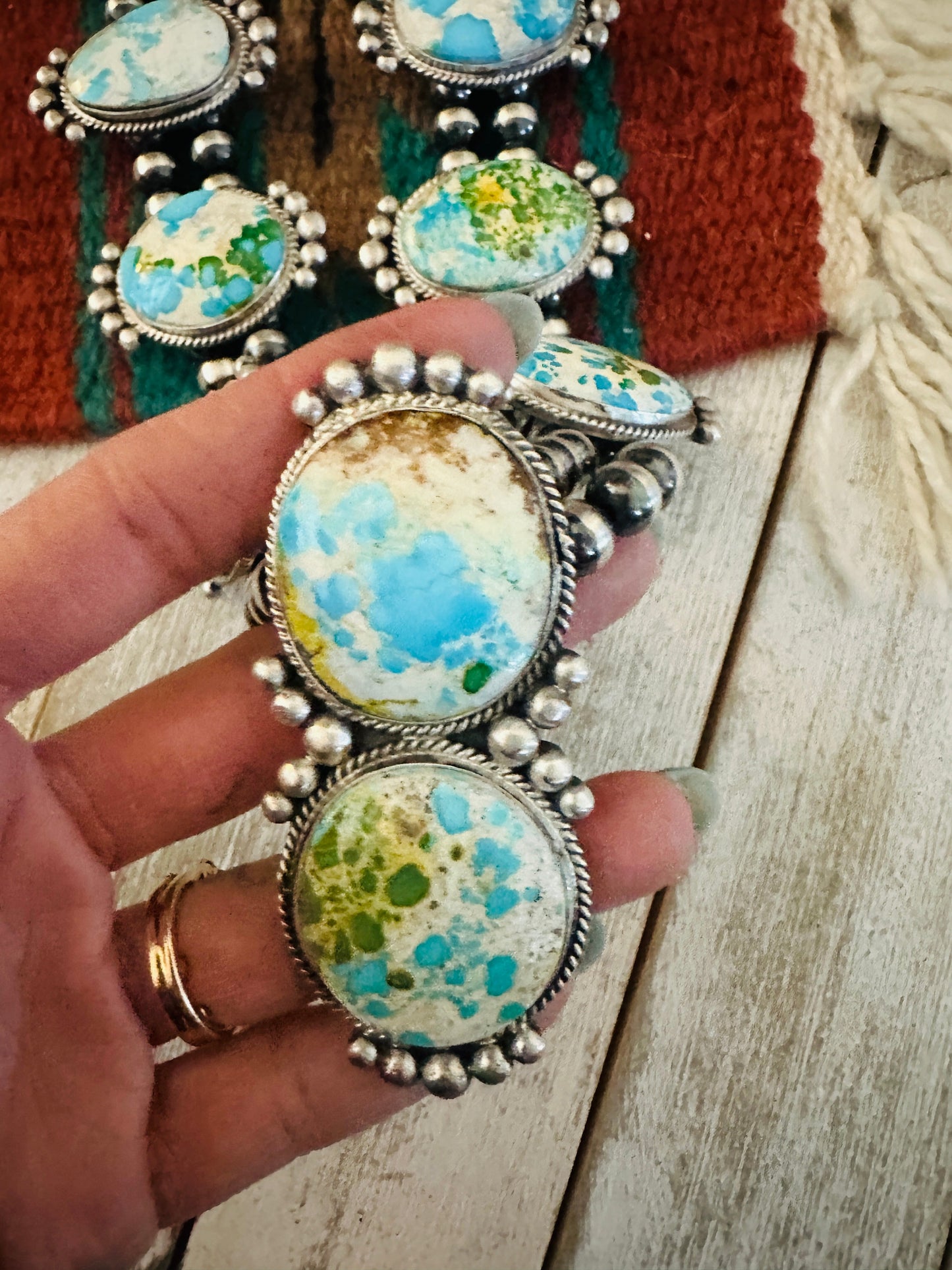 Handcrafted Sterling Silver & Sonoran Mountain Turquoise Necklace