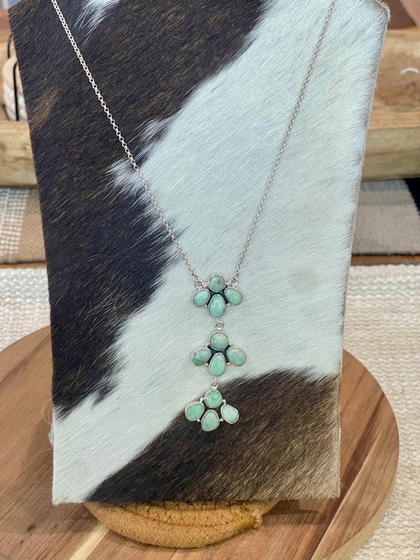Handcrafted Sterling Silver & Palomino Drop Necklace