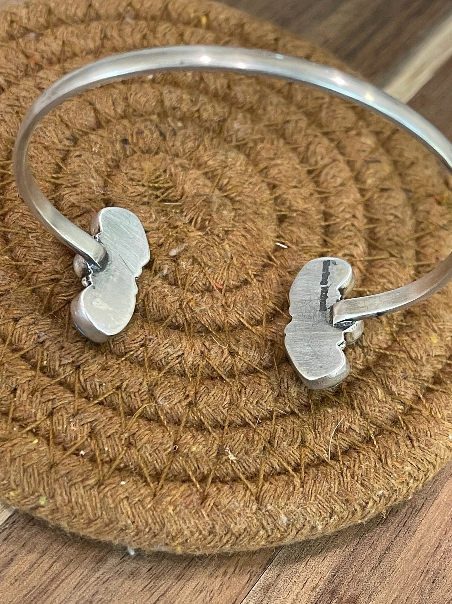 Handcrafted Sterling Silver & Turquoise #8 Cuff Bracelet