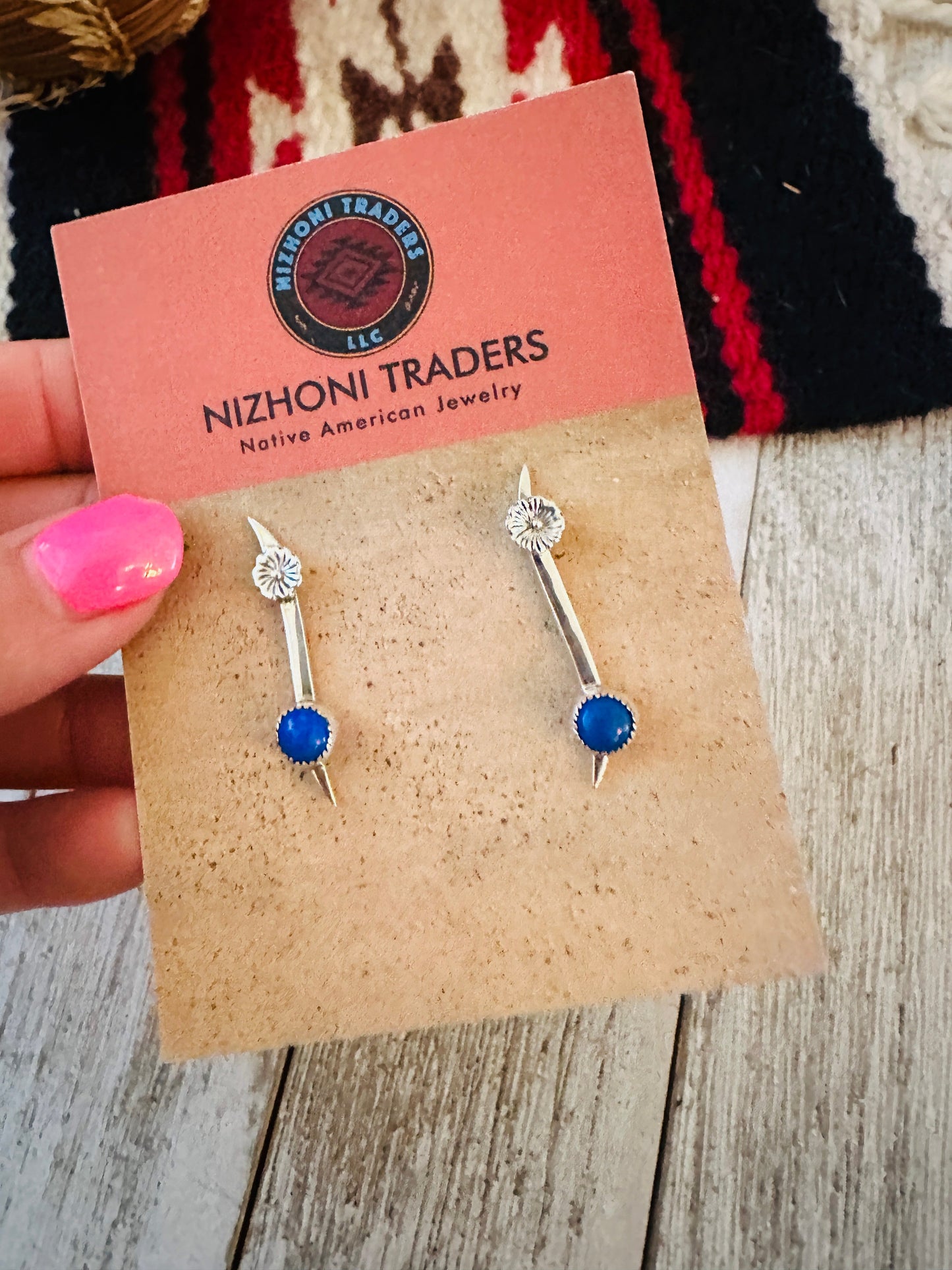 Handcrafted Lapis and Sterling Silver Dangle Earrings