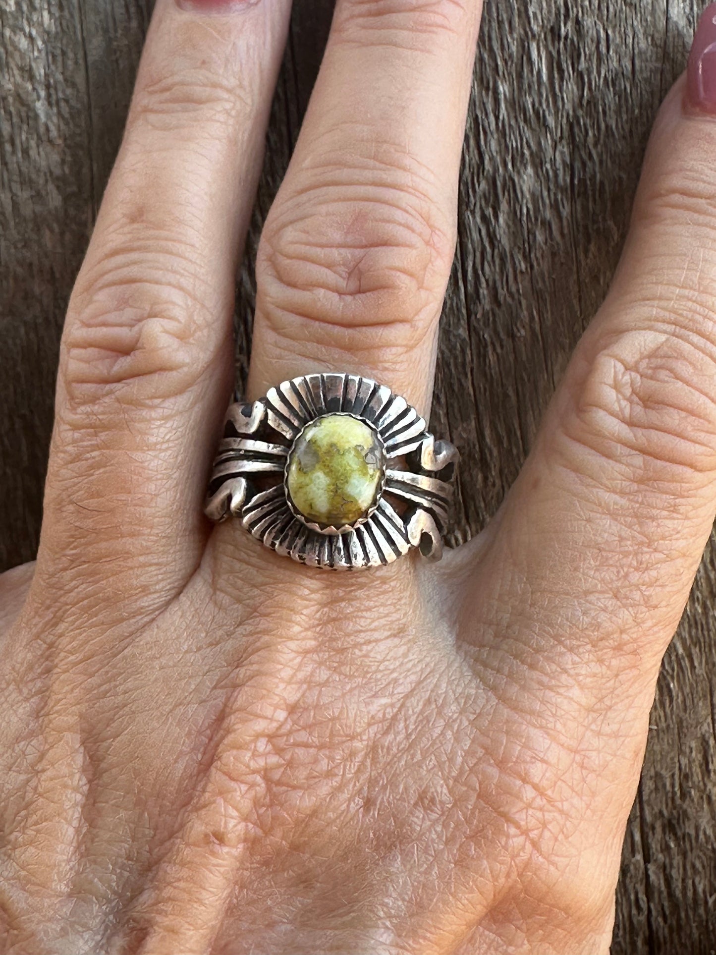Handcrafted Russell Sam Sterling Silver & Palomino Diablo Turquoise Rings