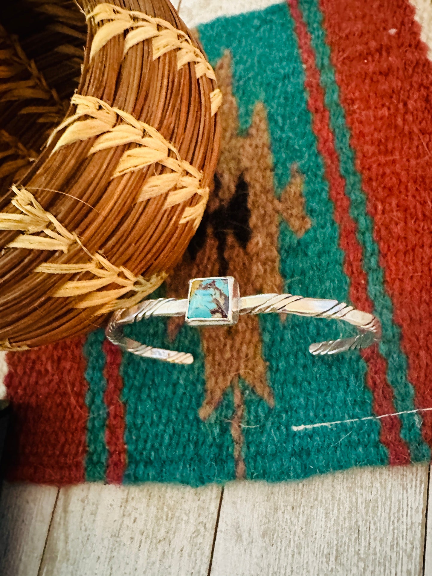 Handcrafted Sterling Silver & Turquoise Cuff Bracelet