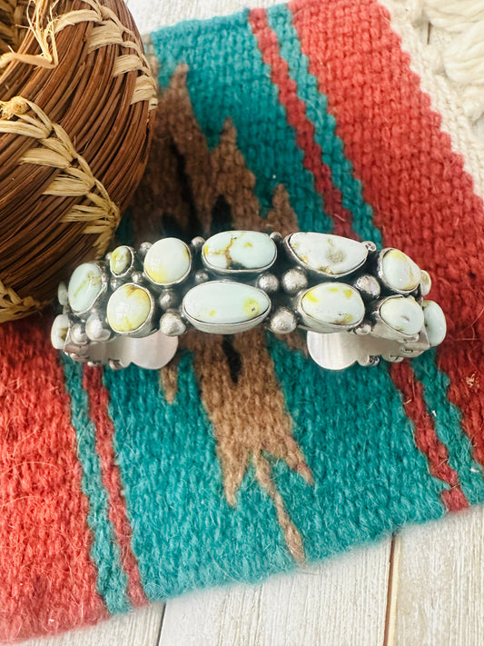 Handcrafted Palomino Turquoise & Sterling Silver Cuff Bracelet