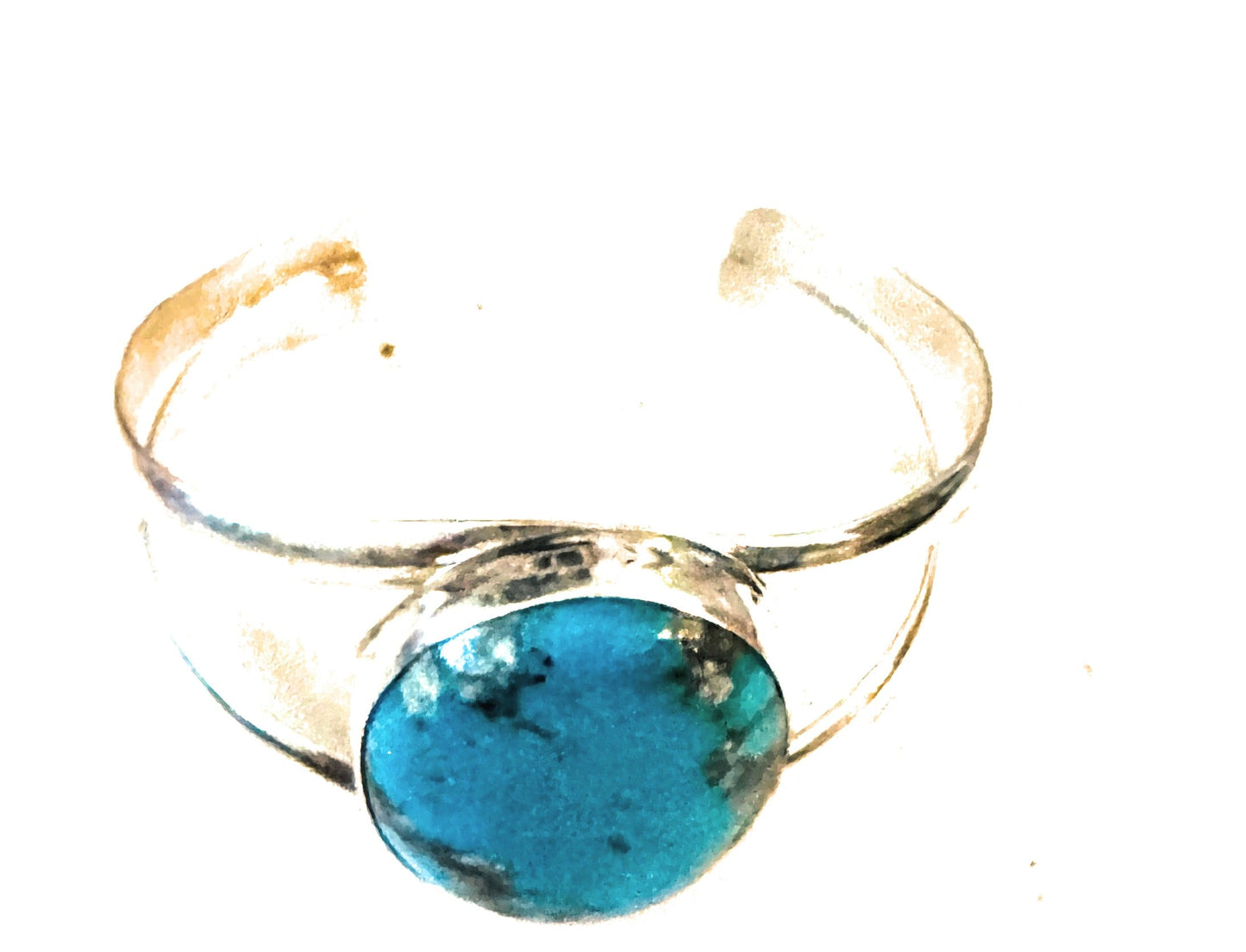 Handcrafted Sterling Silver & Kingman Turquoise Cuff Bracelet