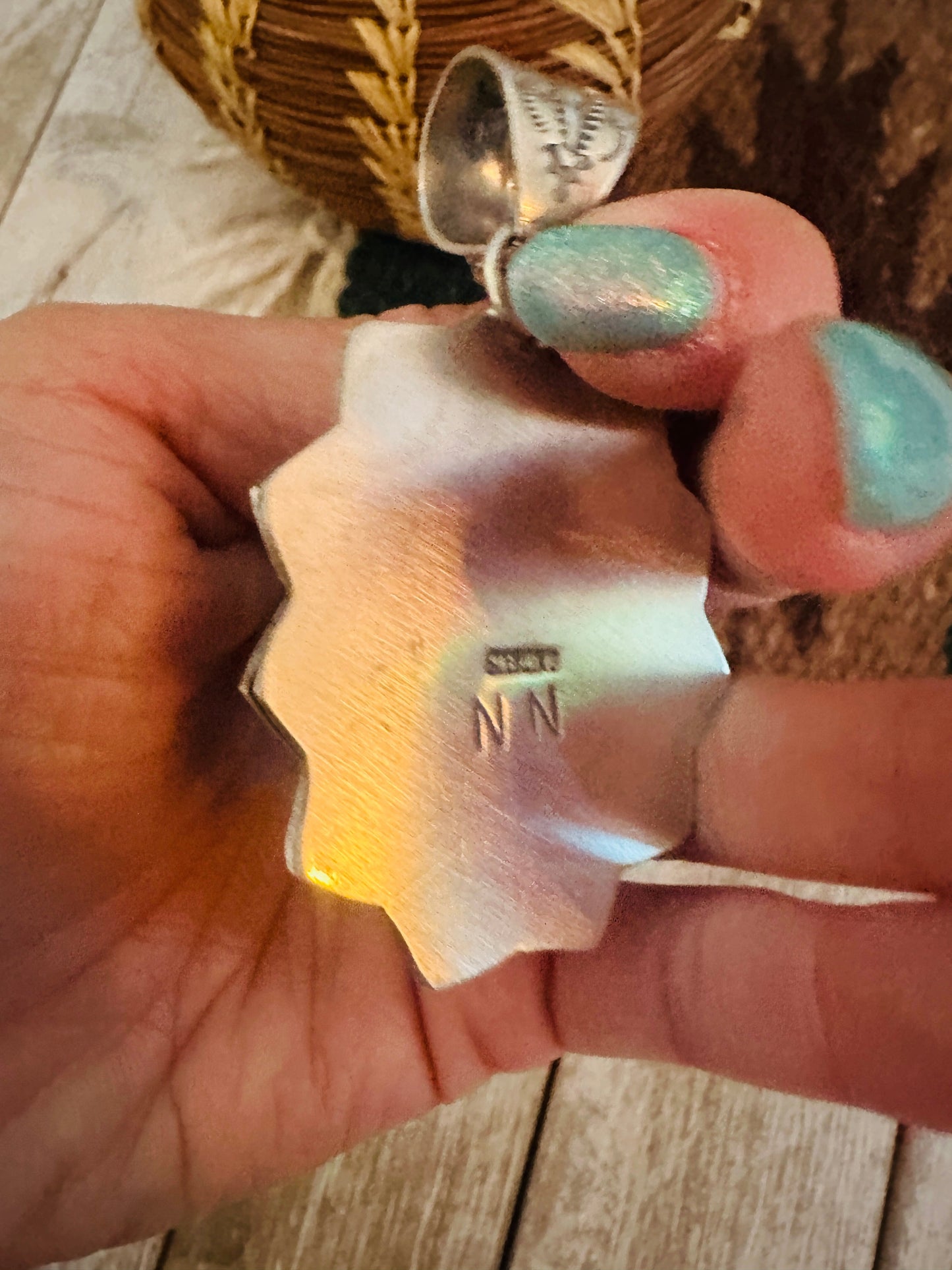 Handcrafted Royston Turquoise & Sterling Silver Pendant
