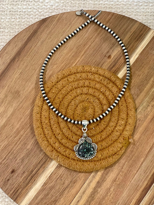 Handcrafted Sterling Silver & Variscite Pendant