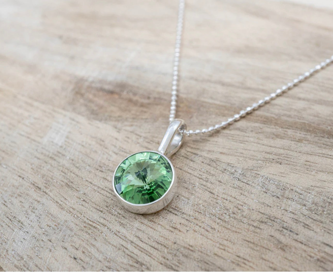 Green Crystal Pendant Necklace