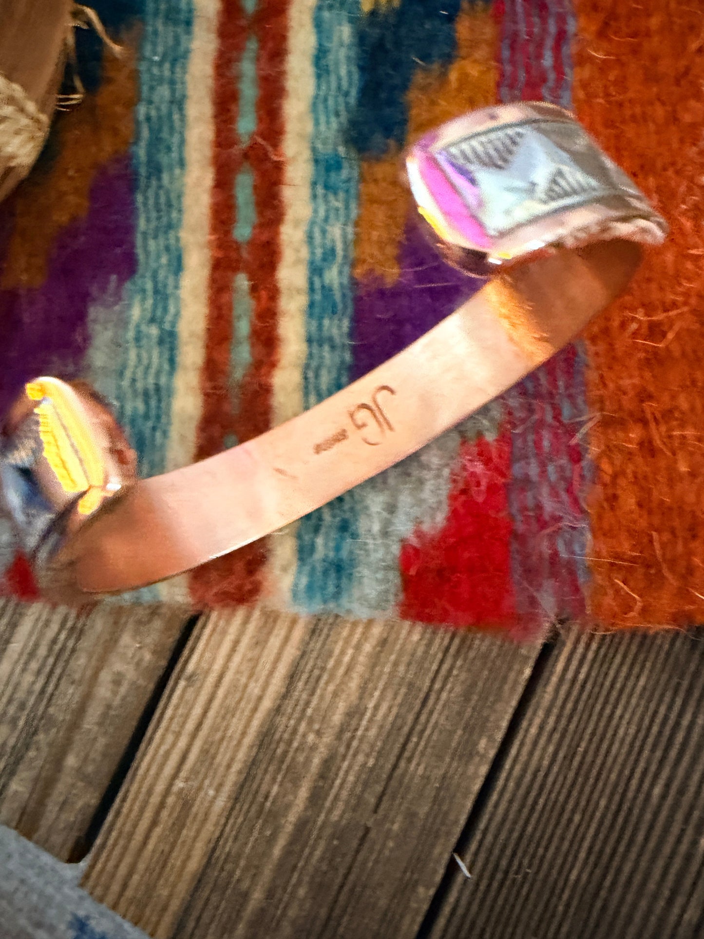 Handcrafted Copper & Sterling Silver Cuff Bracelet