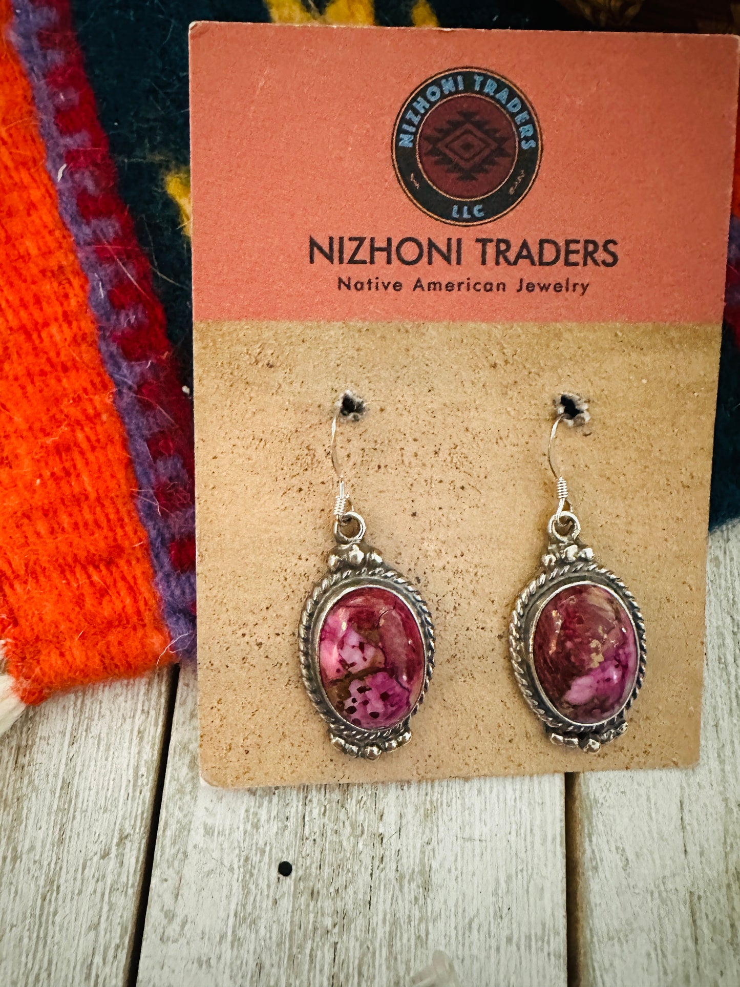 Handcrafted Pink Dream Mojave & Sterling Silver Dangle Earrings