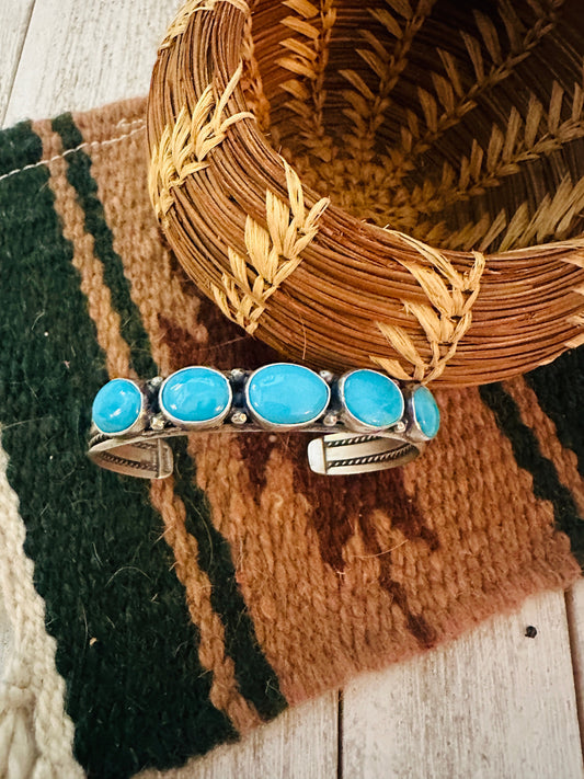 Navajo Turquoise & Sterling Silver Cuff Bracelet