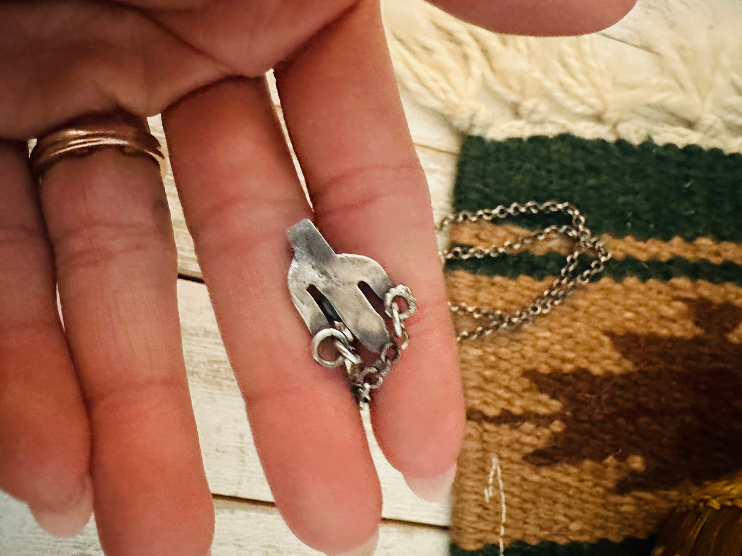 Handcrafted  Sterling Silver & Queen Pink Conch Shell Cactus Necklace