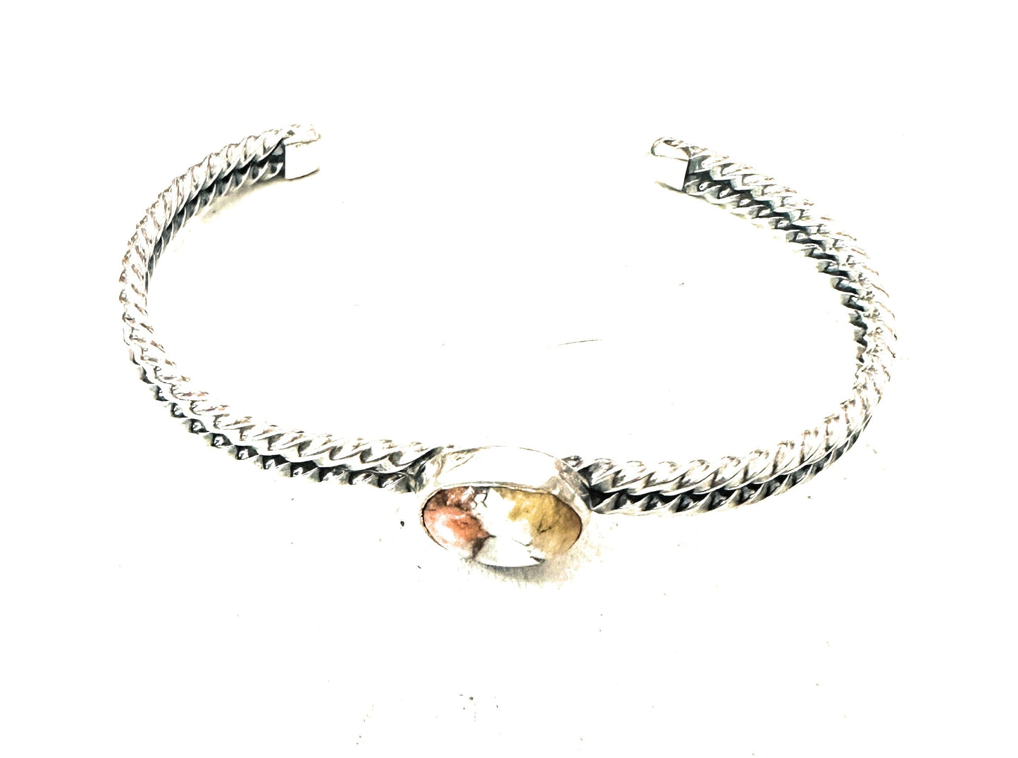 Handcrafted Sterling Silver & Spice Cuff Bracelet