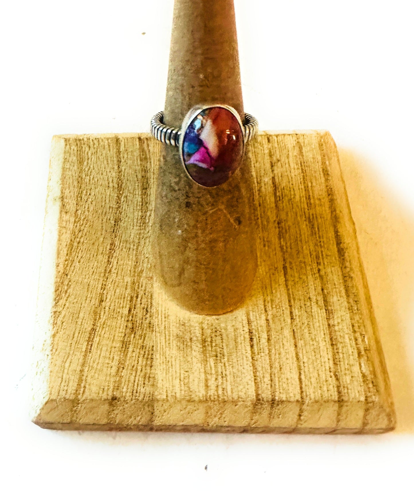 Handcrafted Sterling Silver & Pink Dream Mojave Oval Ring