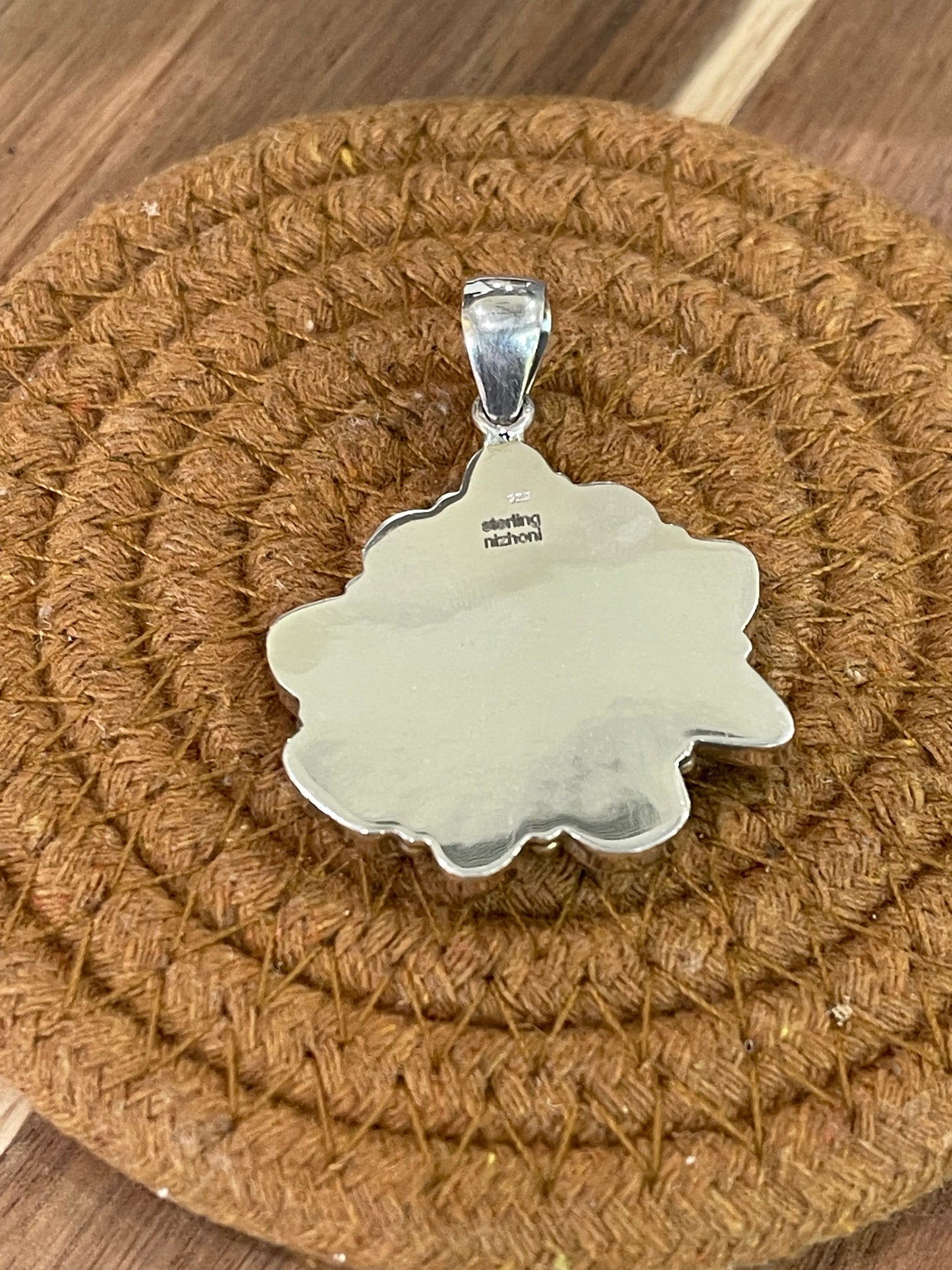 Handmade Sterling Silver & Palomino Cluster Pendant