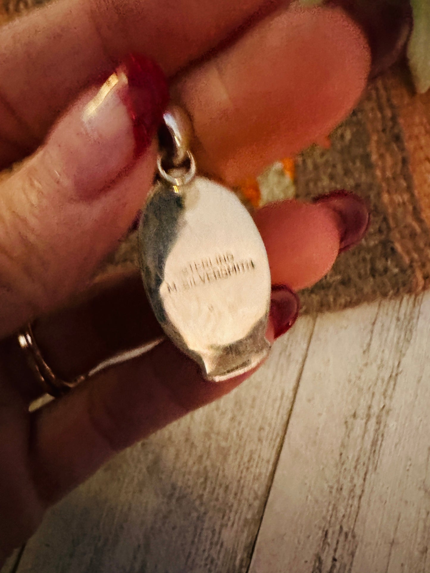 Handcrafted Howlite & Sterling Silver Pendant