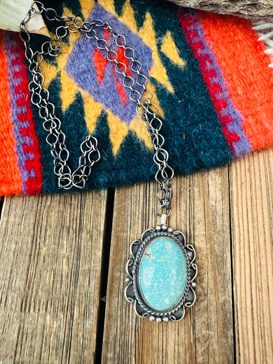 Handcrafted Sterling Silver & Turquoise Necklace