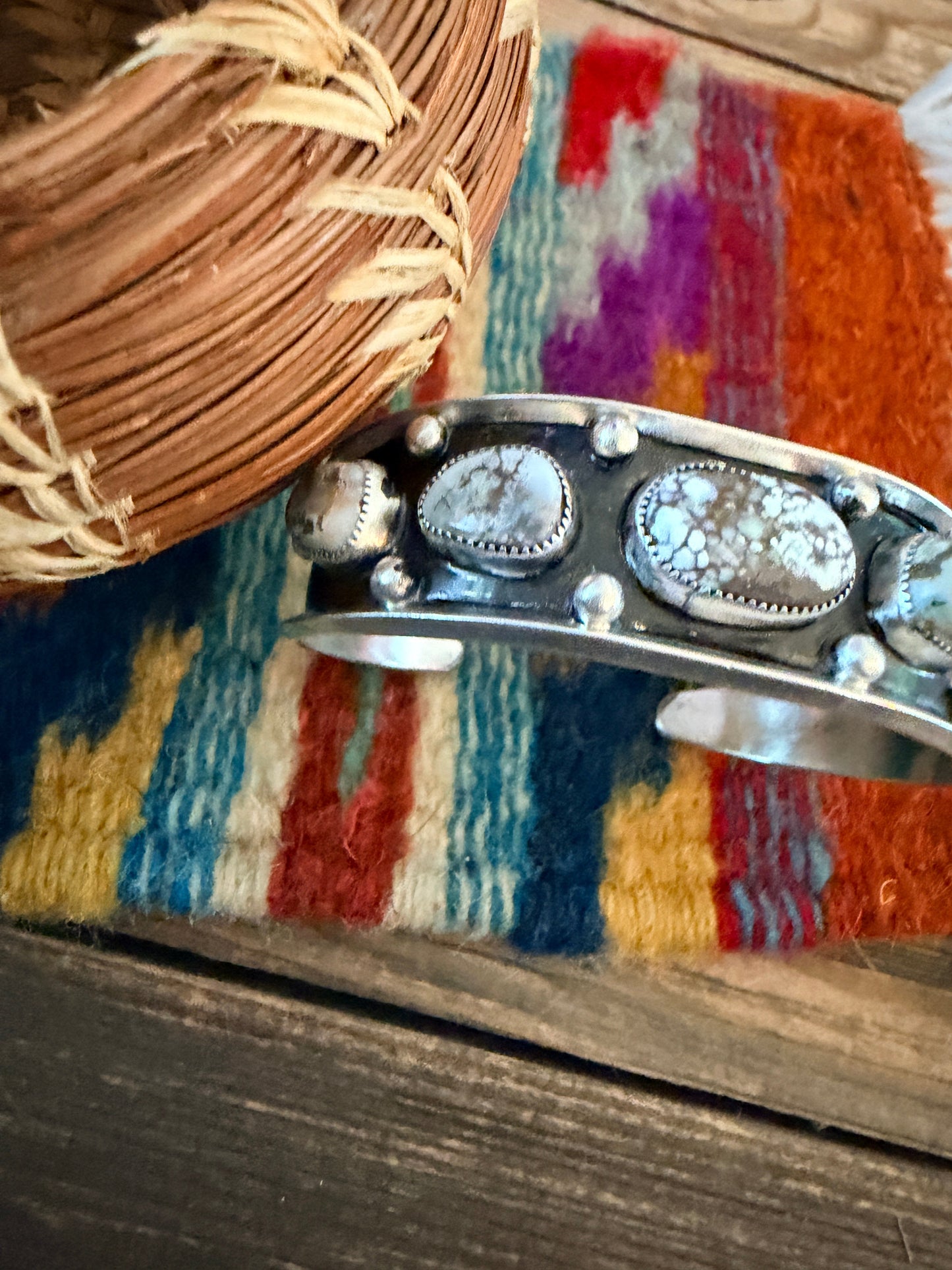 Handcrafted Dry Creek Turquoise & Sterling Silver Cuff Bracelet by Paul Largo