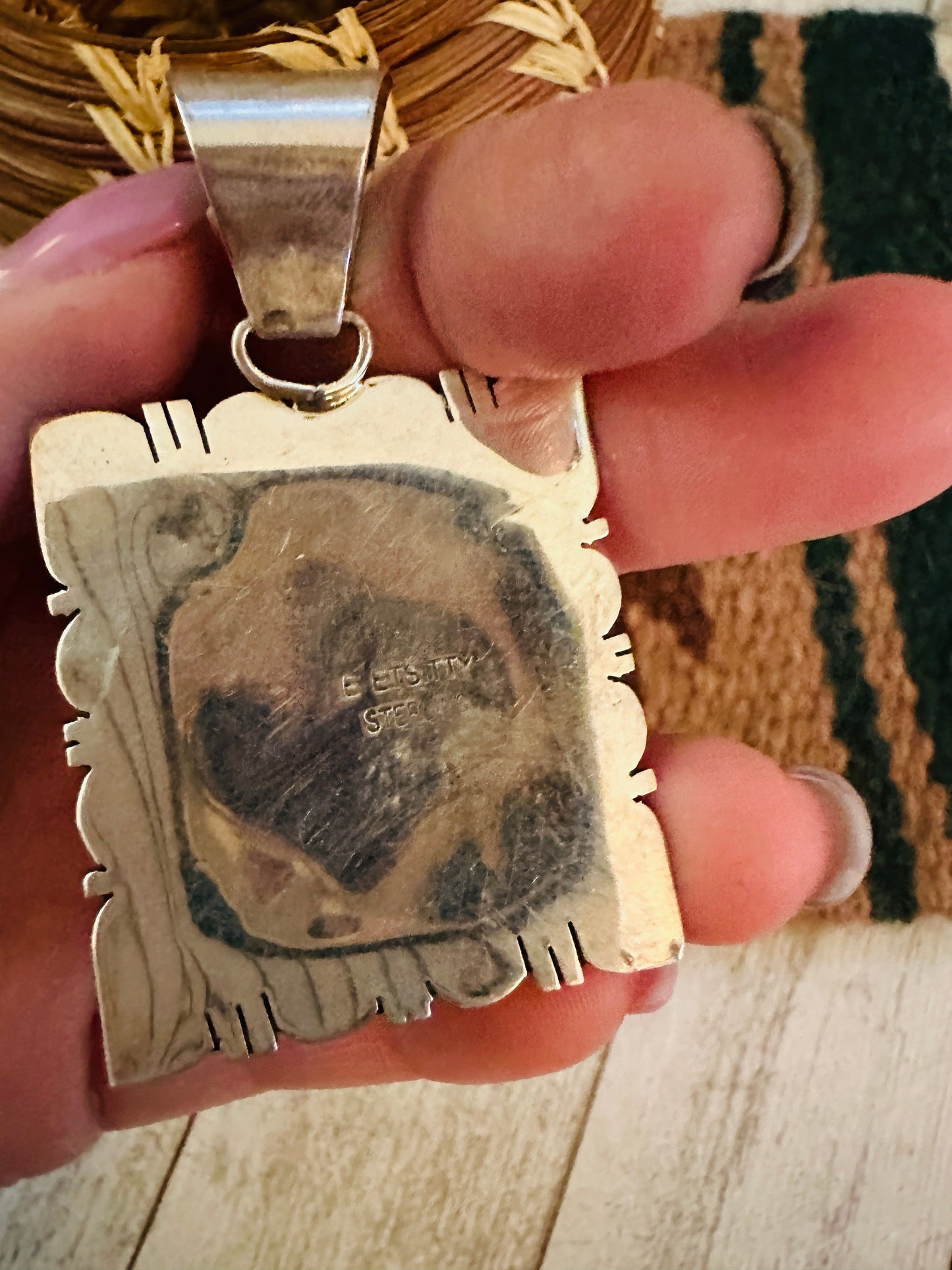 Handcrafted Sterling Silver & White Opal Pendant
