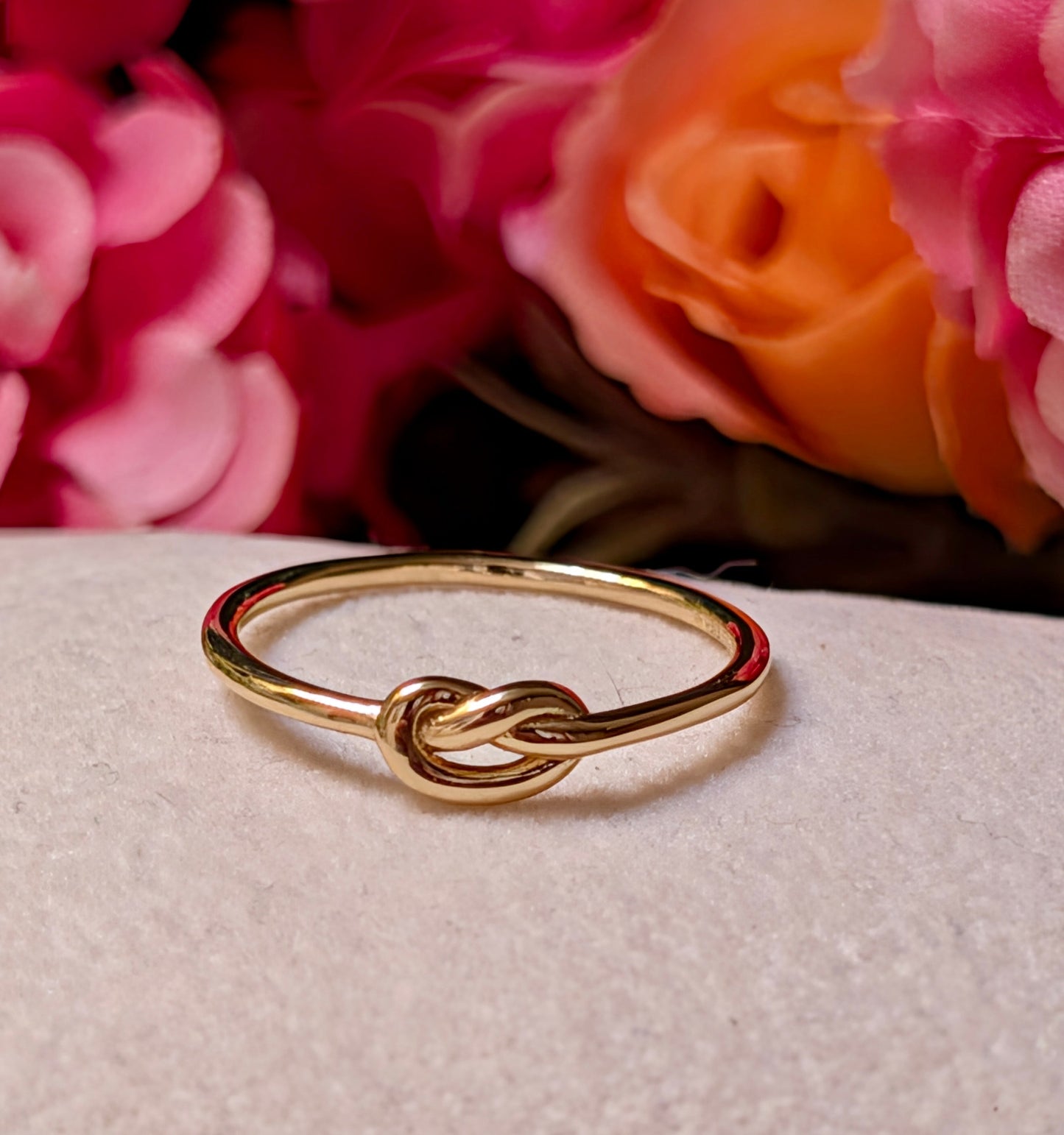 Gold Plated Sterling Silver Love Knot Ring