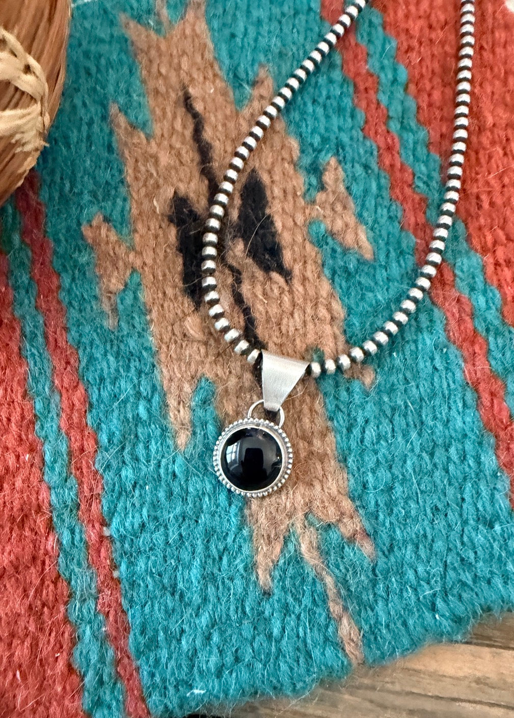 Handcrafted Sterling Silver & Onyx Pendant