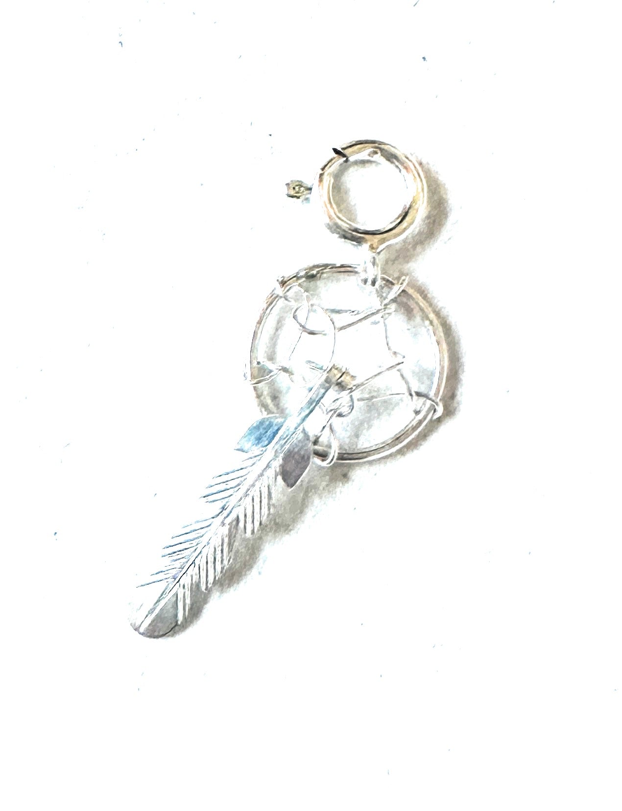 Handcrafted Sterling Silver Mini Dream Catcher Charm