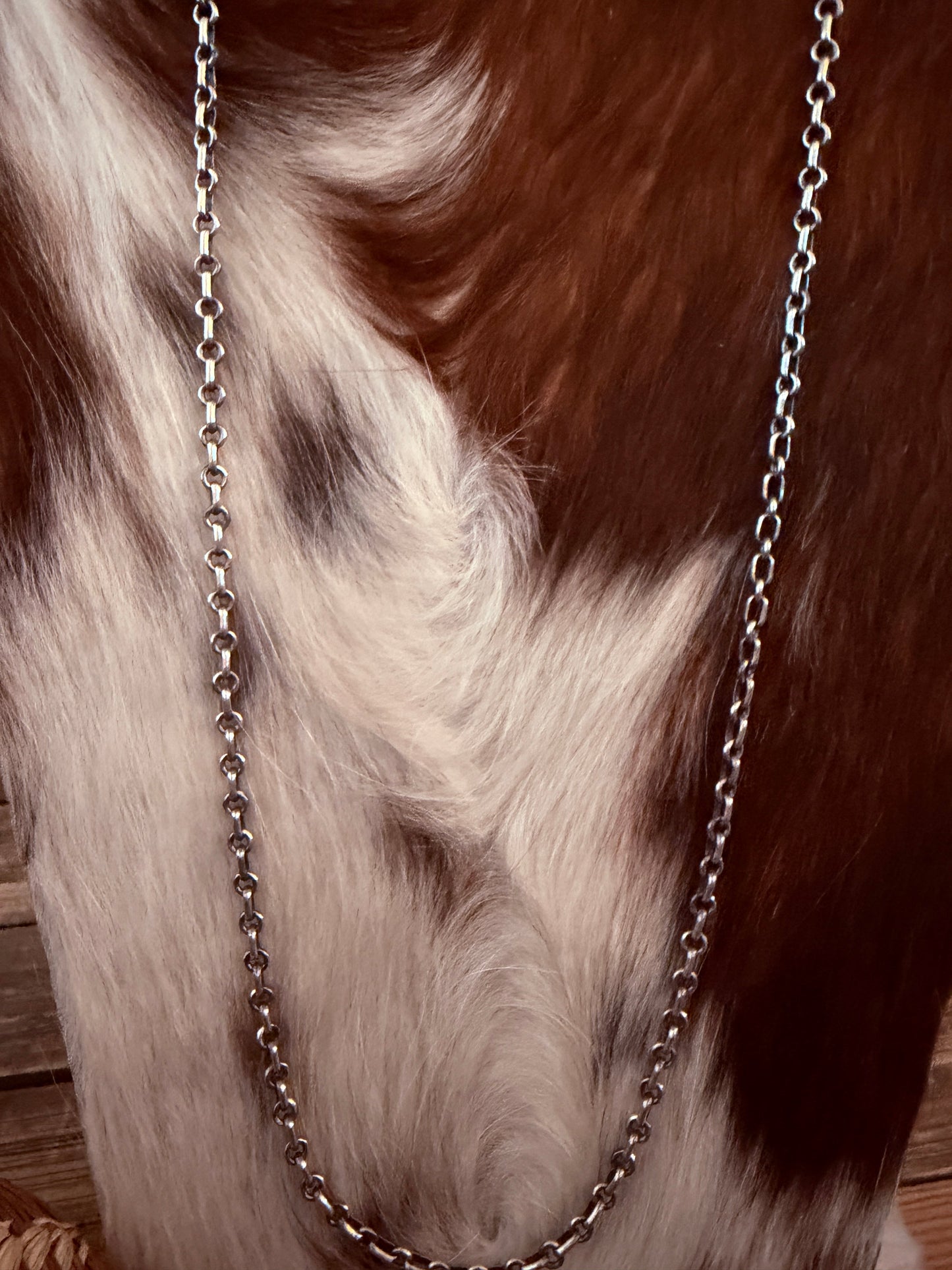 Handcrafted 24” Sterling Silver Chain Necklace