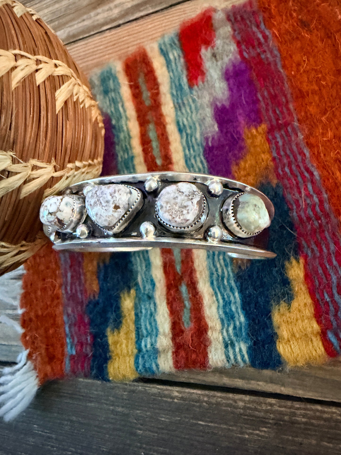 Handcrafted Dry Creek Turquoise & Sterling Silver Cuff Bracelet by Paul Largo