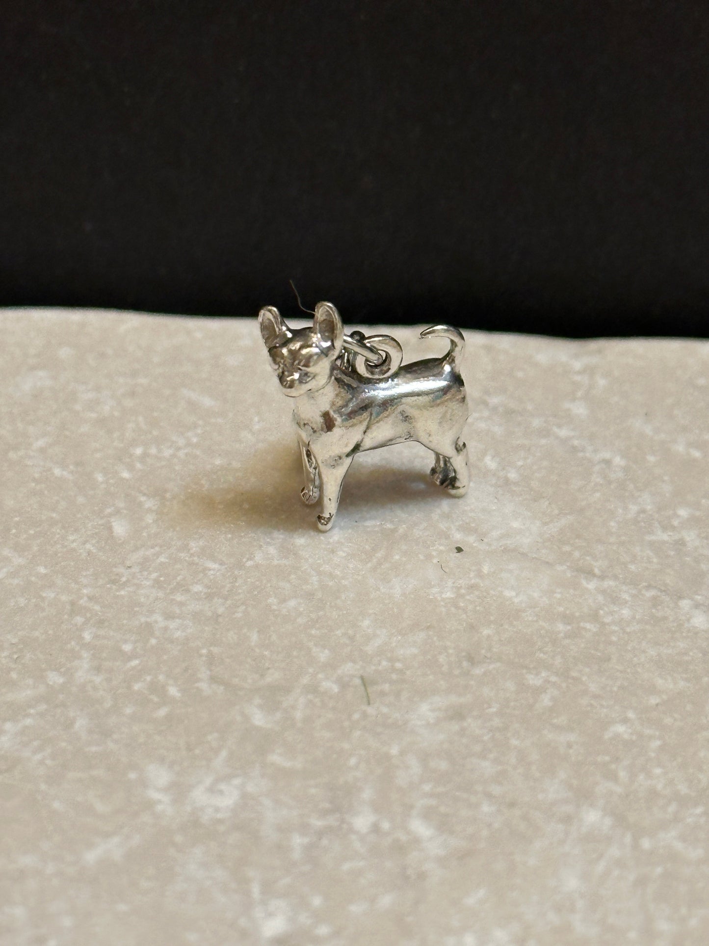 Handcrafted Sterling Silver Chihuahua Dog Charm