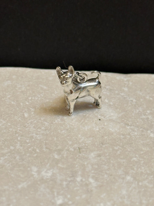 Handcrafted Sterling Silver Chihuahua Dog Charm