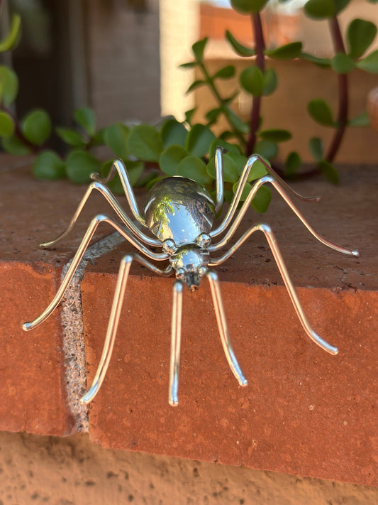 Handcrafted Sterling Silver Spider Brooch