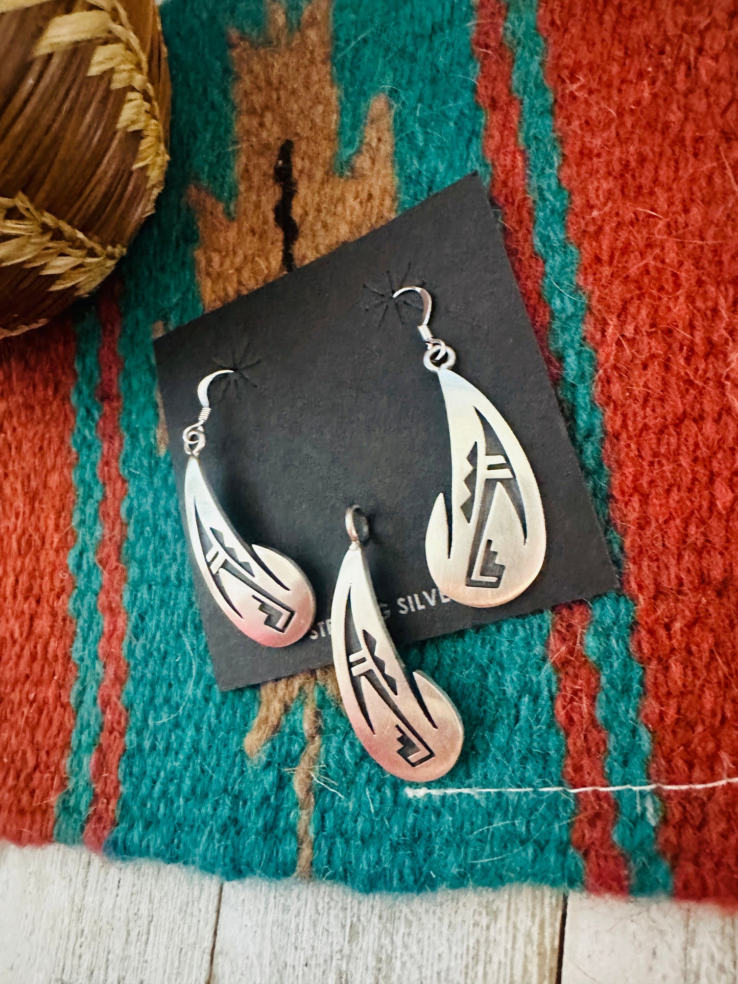 Handcrafted Sterling Silver Earring And Pendant Set