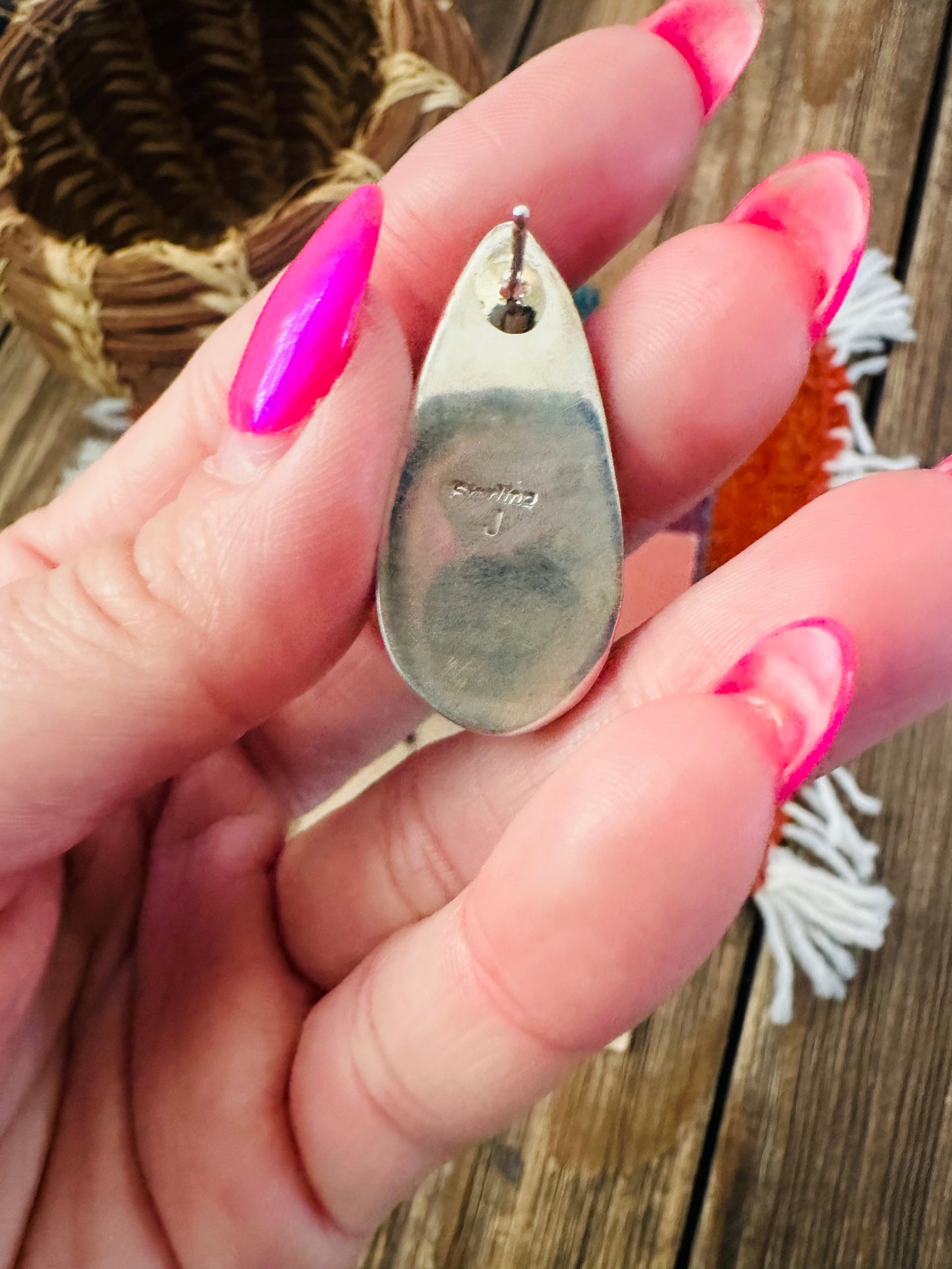 Handcrafted Bumblebee & Sterling Silver Post Earrings
