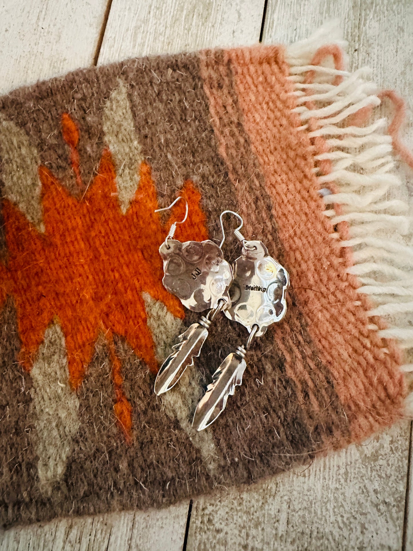 Handcrafted Sterling Silver & Turquoise Turtle Dangle Earrings