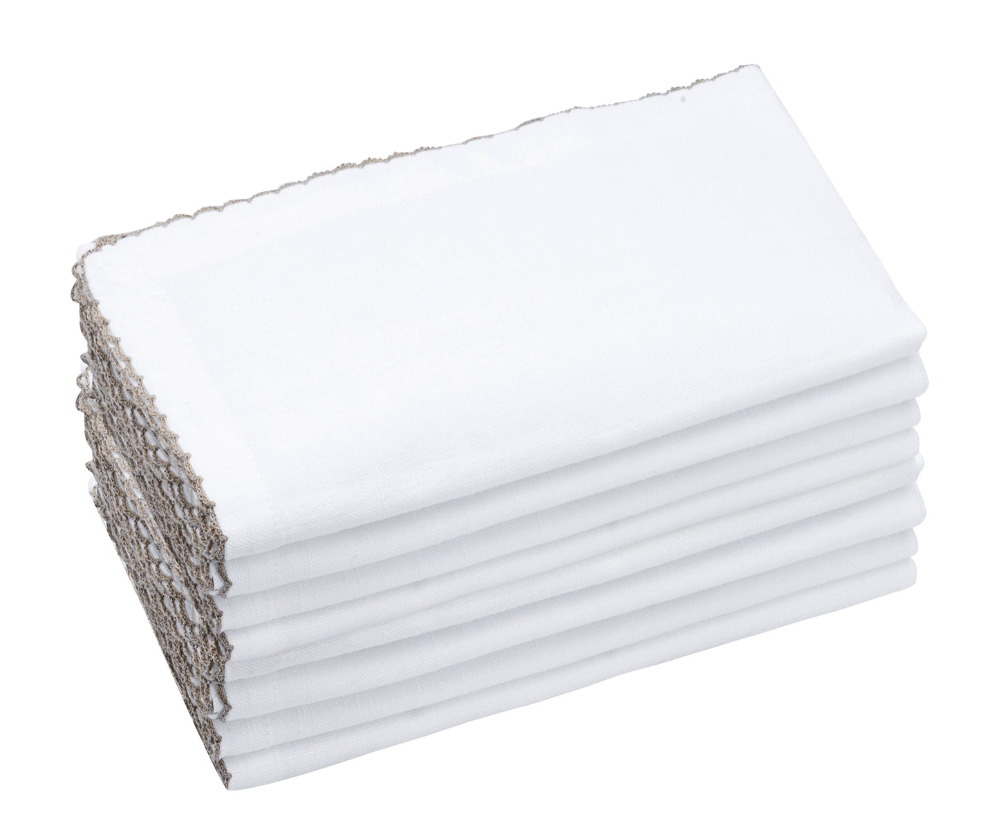 Cloth Napkins - Wedding Napkins - Shell Edge Napkin