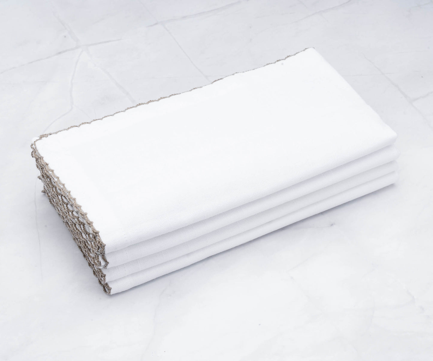 Cloth Napkins - Wedding Napkins - Shell Edge Napkin