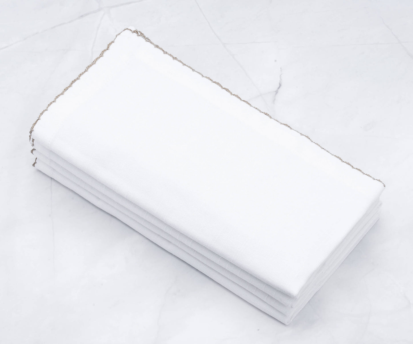 Cloth Napkins - Wedding Napkins - Shell Edge Napkin