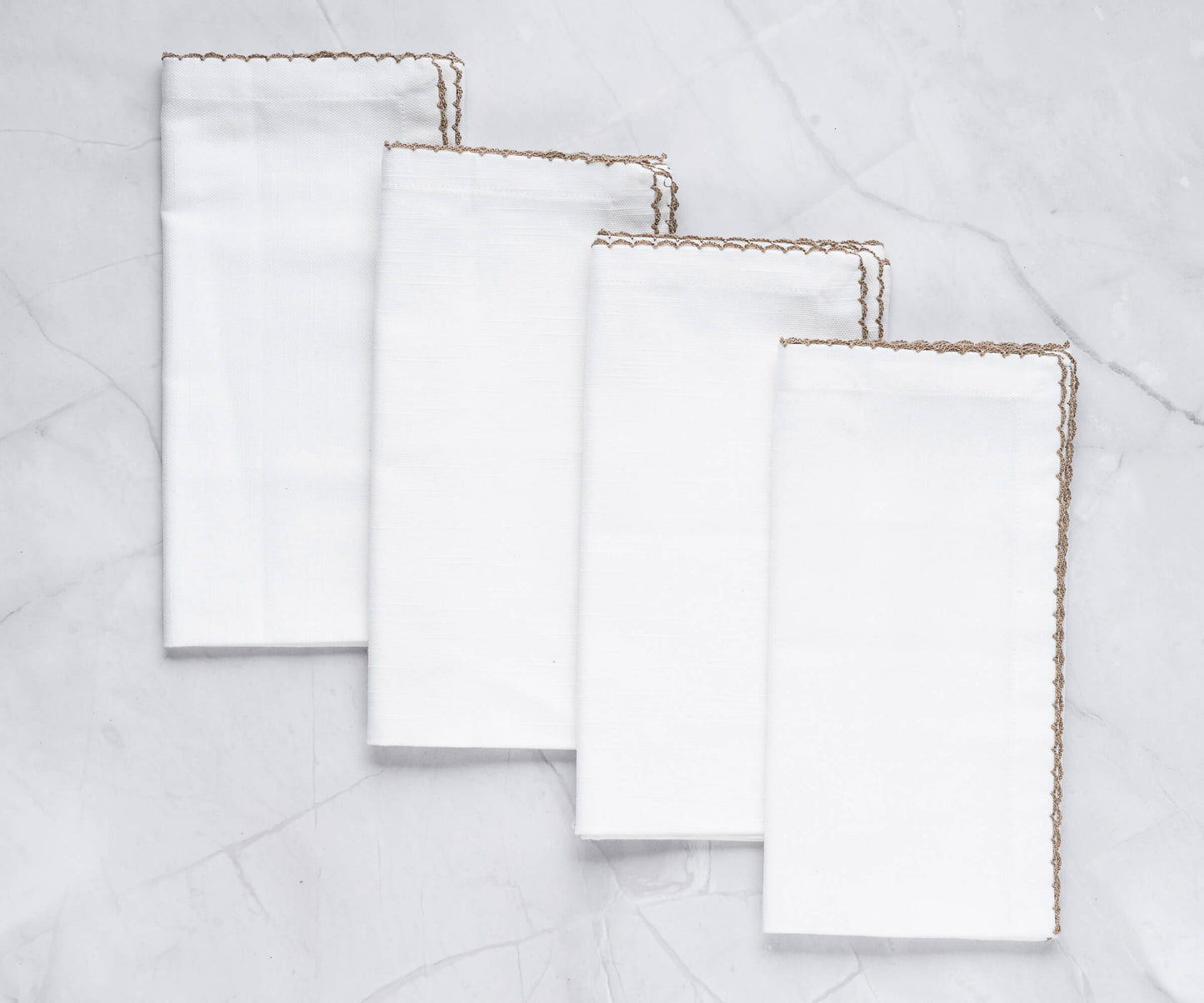 Cloth Napkins - Wedding Napkins - Shell Edge Napkin