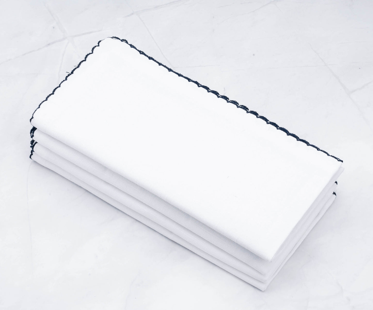 Cloth Napkins - Wedding Napkins - Shell Edge Napkin