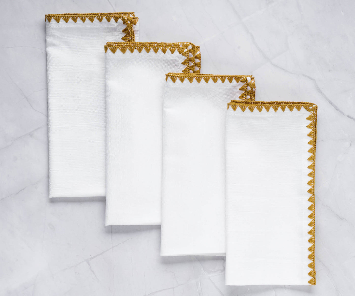 Cloth Napkins - Wedding Napkins - Shell Edge Napkin