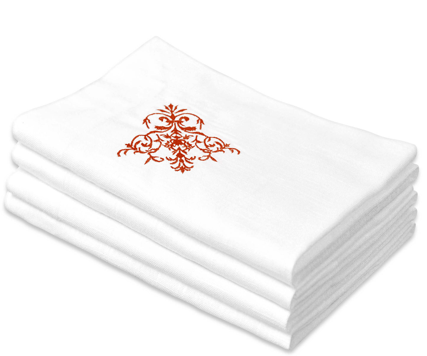 White Wedding Napkins - Victorian Napkins
