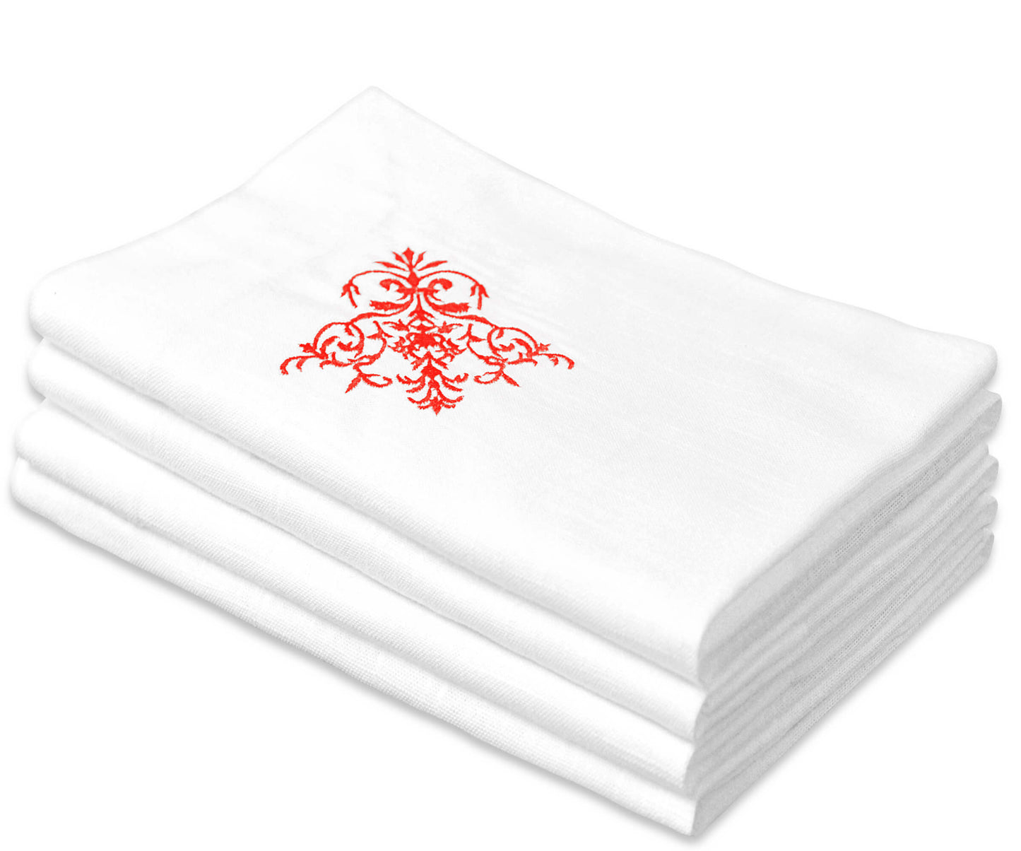 White Wedding Napkins - Victorian Napkins