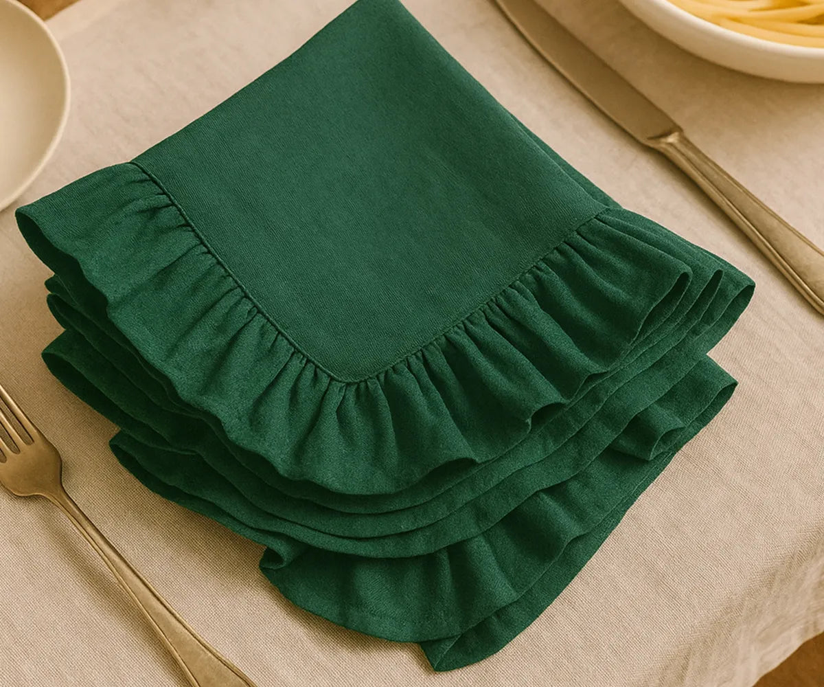 Cotton Table Napkins - Evergreen