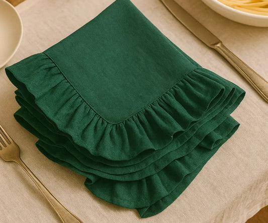 Cotton Table Napkins - Evergreen