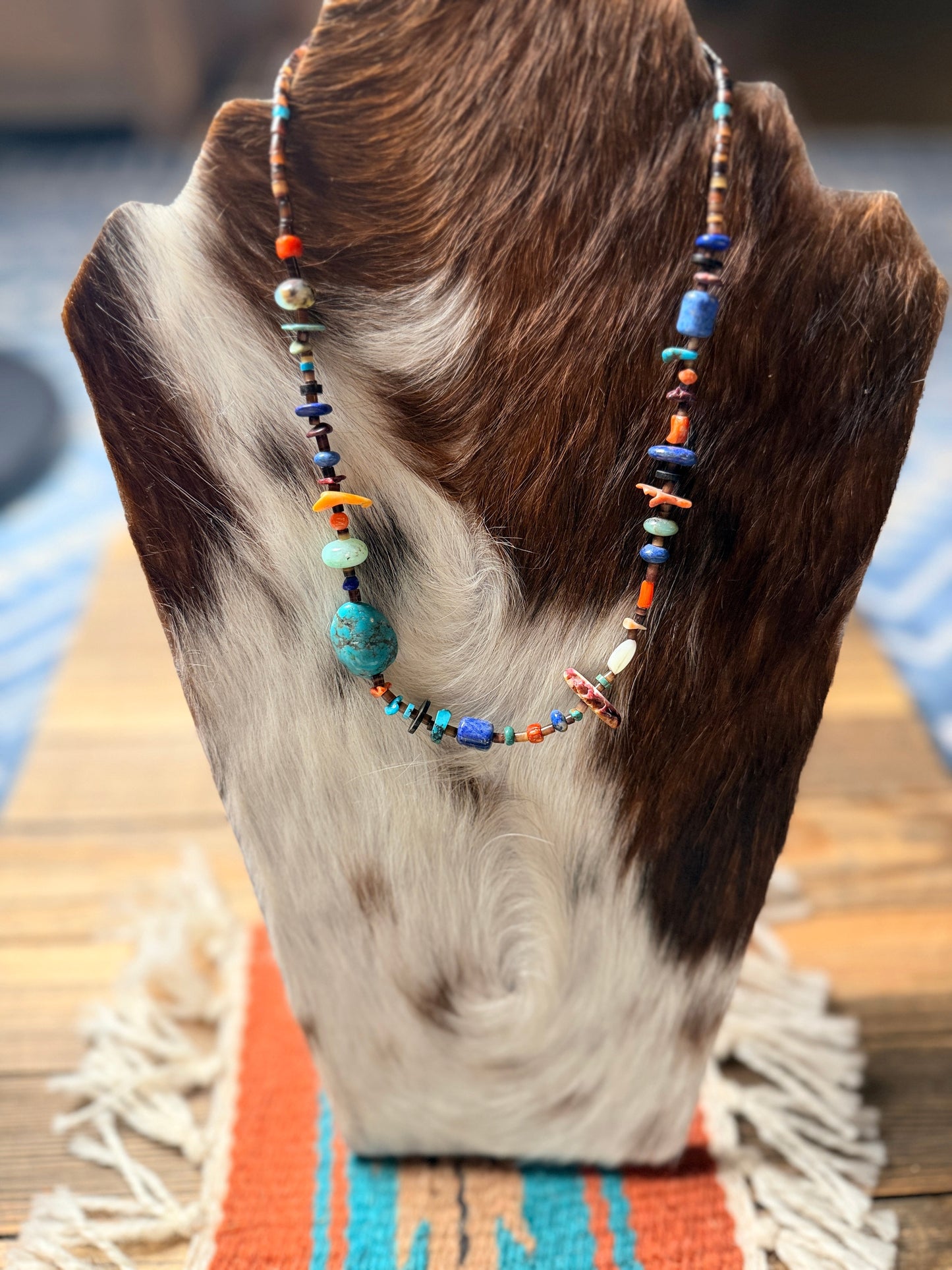 Handcrafted Multi Stone 18” Beaded Necklace