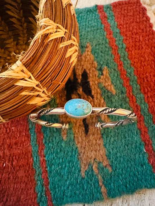 Handcrafted Turquoise & Sterling Silver Cuff Bracelet