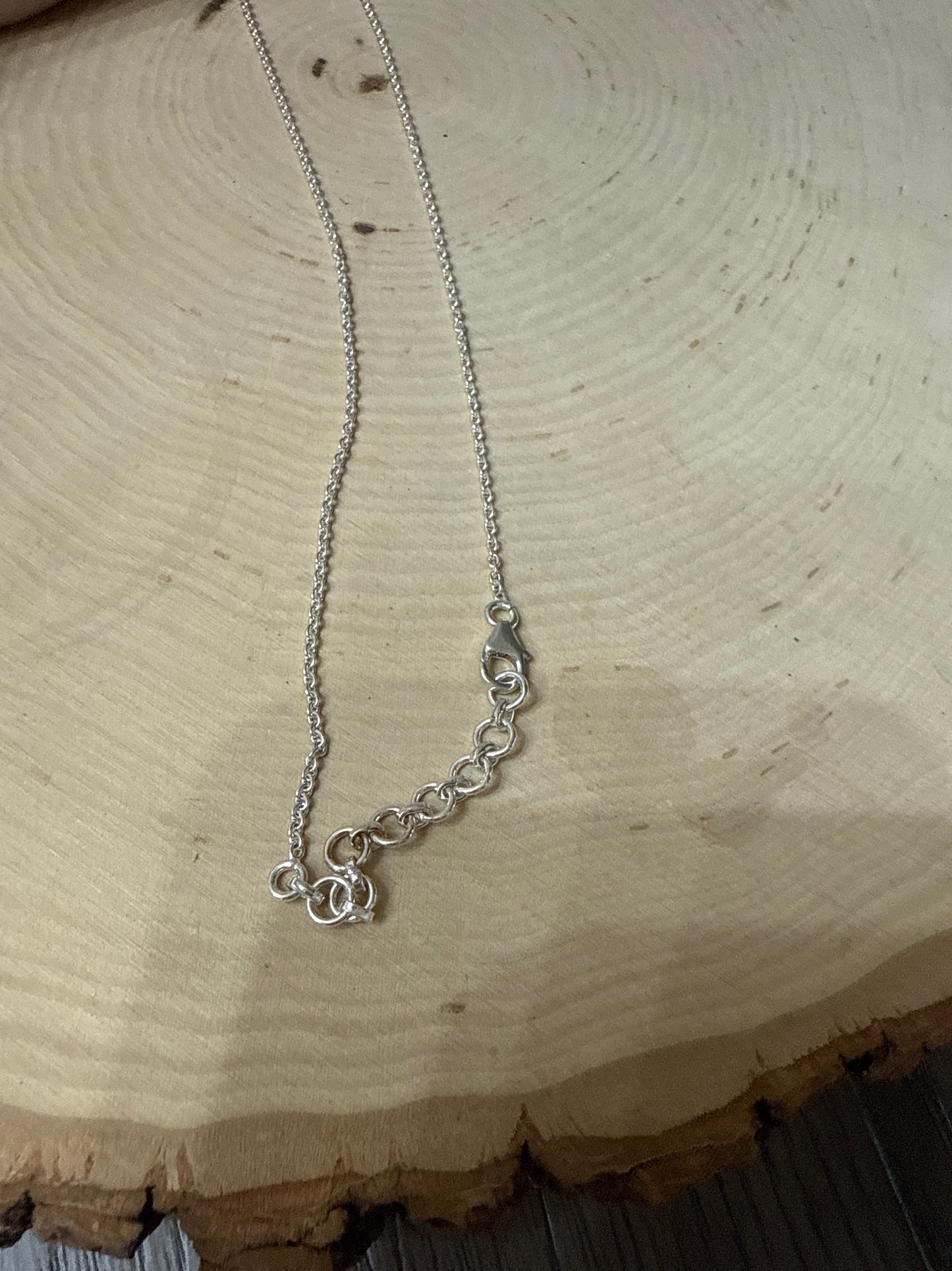 Handmade Orange Mojave & Sterling Silver Drop Necklace