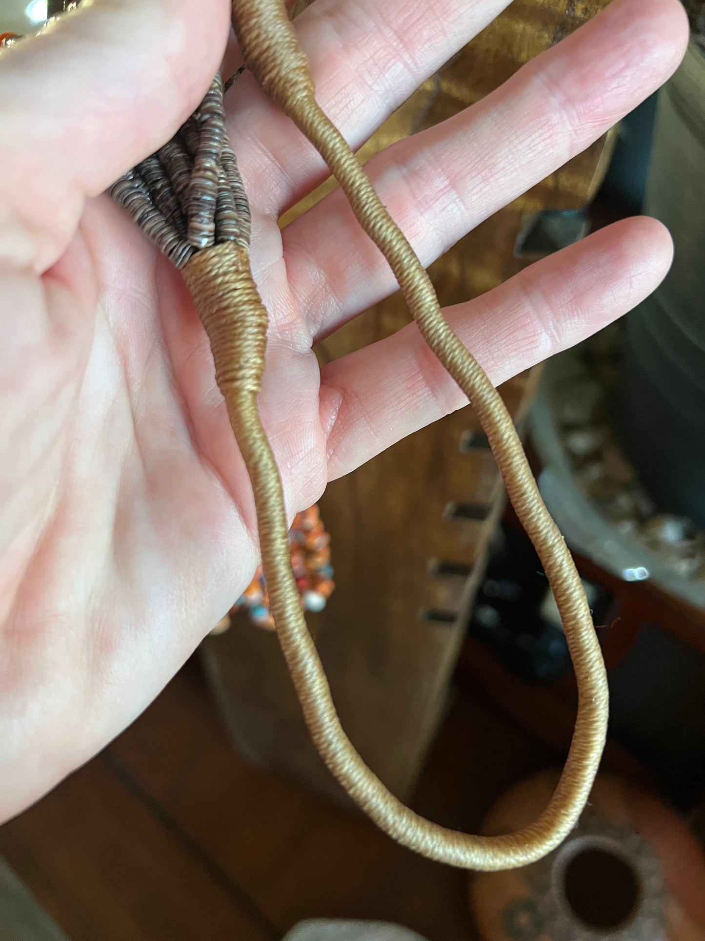 Gorgeous Handcrafted Made Eight Strand Spiny Oyster and Turquoise Beaded Squaw Wrap Necklace