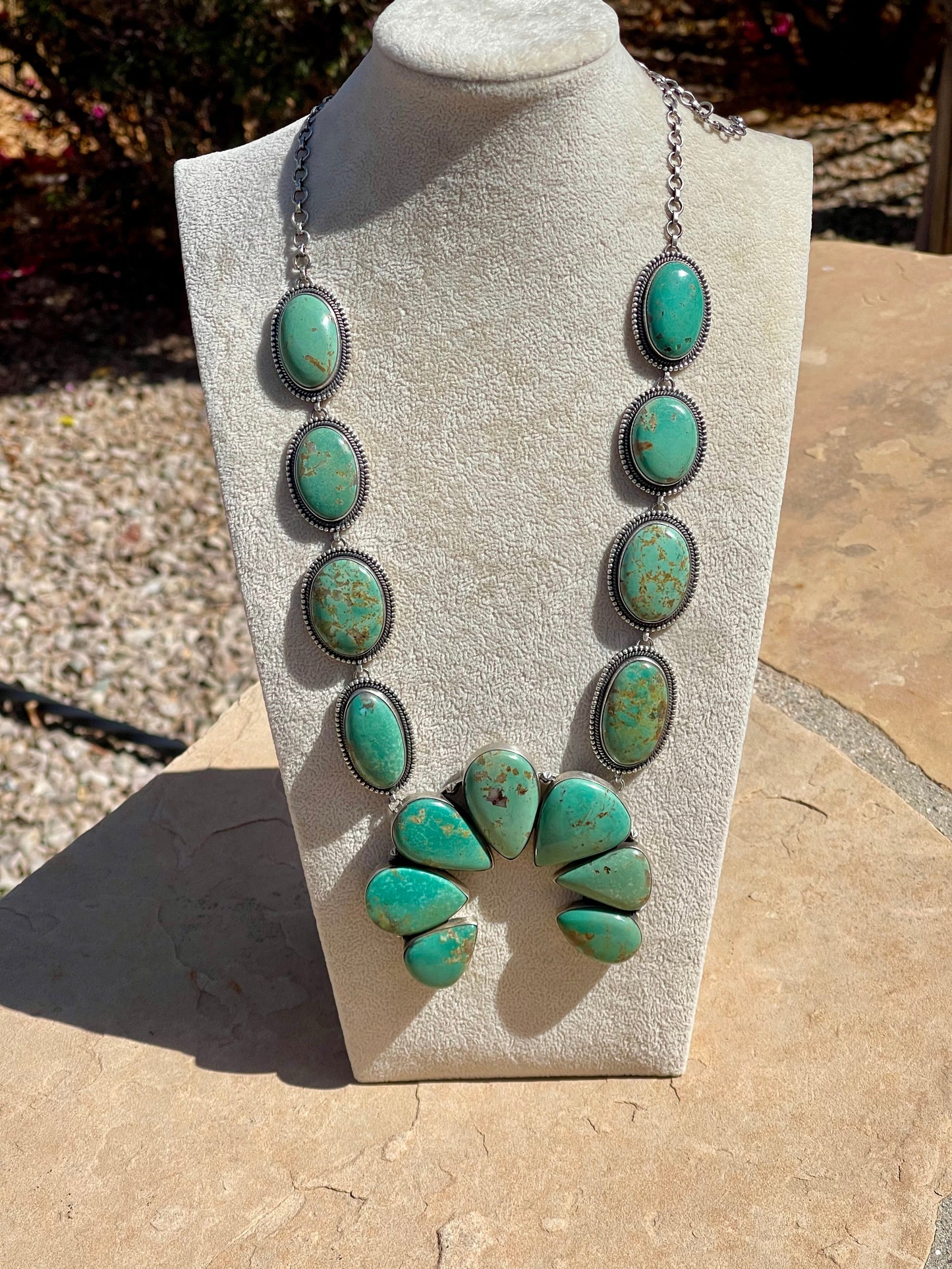 Handmade Sterling Silver & Royston Naja Necklace