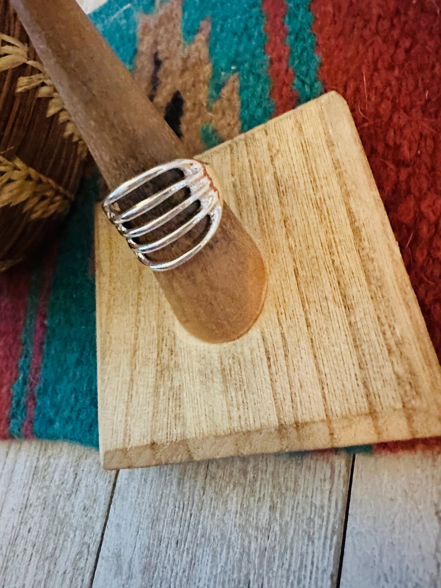 Navajo Sterling Silver Bar Ring