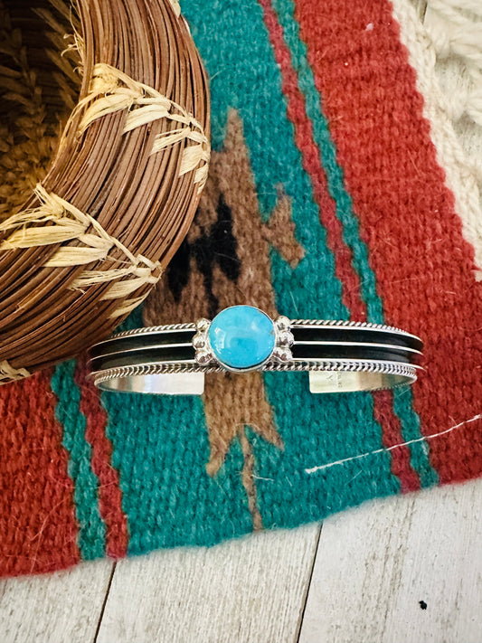 Handcrafted Sterling Silver & Turquoise Cuff Bracelet